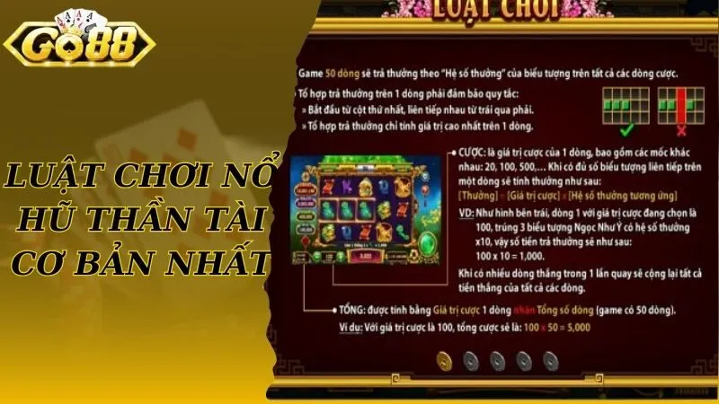 Luật chơi nổ hũ Thần Tài cơ bản nhất